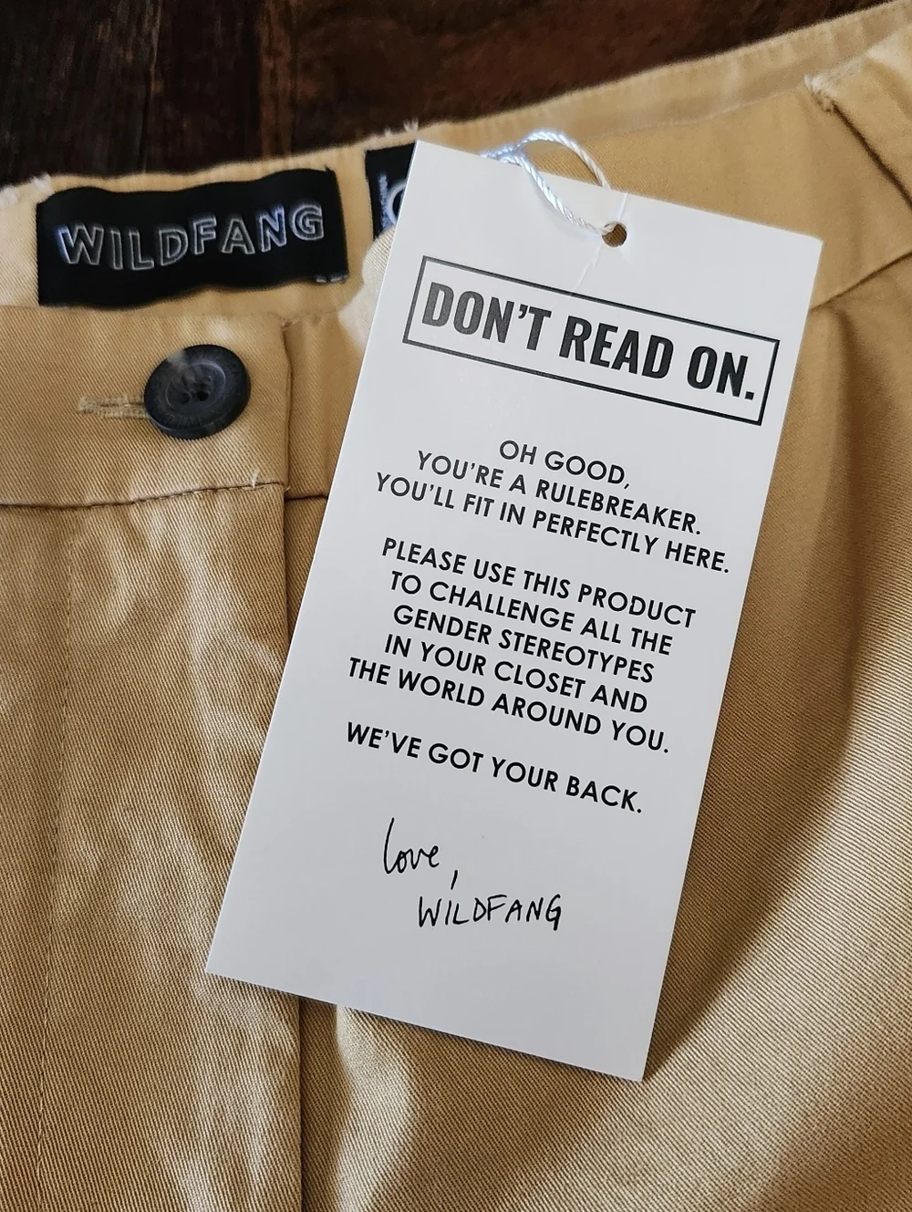 NWT Wildfang Camel The Essential Cuffed Trouser Sz 20 Plus
